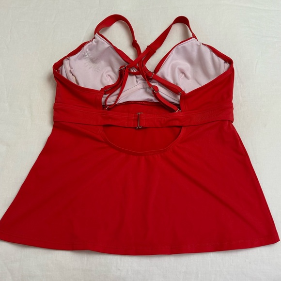 TITLE NINE ORANGE - RED METIS UNDERWIRE
TANKINI TOP SIZE 34D SUMMER BEACH RESORT - Picture 6 of 13